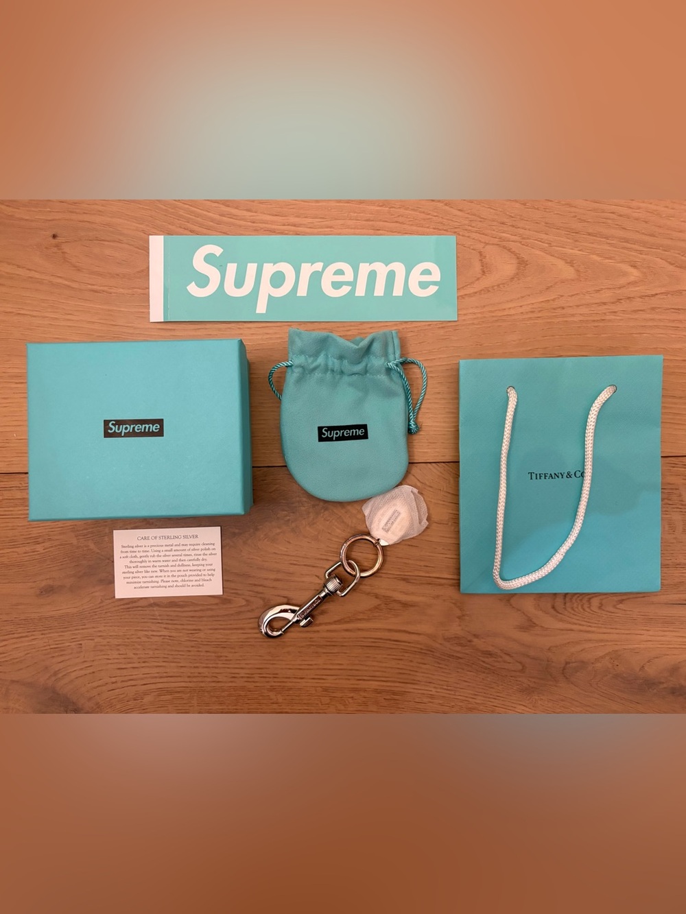 Tiffany & Co. x Supreme Sterling Silver Oval Key Ring